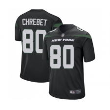 Men's New York Jets #80 Wayne Chrebet Game Black Alternate Football Jersey