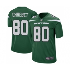 Men's New York Jets #80 Wayne Chrebet Game Green Team Color Football Jersey