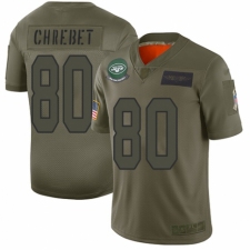 Men's New York Jets #80 Wayne Chrebet Limited Camo 2019 Salute to Service Football Jersey