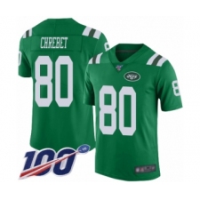 Men's New York Jets #80 Wayne Chrebet Limited Green Rush Vapor Untouchable 100th Season Football Jersey