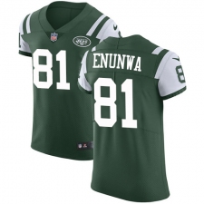 Men's Nike New York Jets #81 Quincy Enunwa Elite Green Team Color NFL Jersey