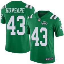 Men's Nike New York Jets #43 Julian Howsare Limited Green Rush Vapor Untouchable NFL Jersey