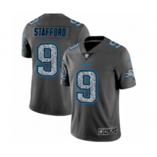 Men's Detroit Lions #9 Matthew Stafford Limited Gray Static Fashion Limited Football Jersey