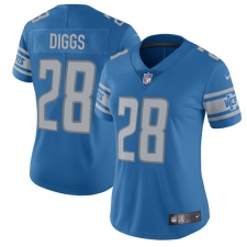 Women's Nike Detroit Lions #28 Quandre Diggs Elite Light Blue Team Color NFL Jersey