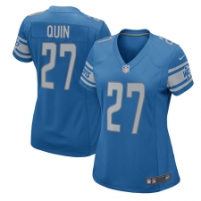 Women's Nike Detroit Lions #27 Glover Quin Game Light Blue Team Color NFL Jersey