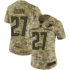 Women's Nike Detroit Lions #27 Glover Quin Limited Camo 2018 Salute to Service NFL Jersey