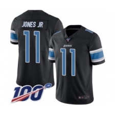 Men's Detroit Lions #11 Marvin Jones Jr Limited Black Rush Vapor Untouchable 100th Season Football Jersey