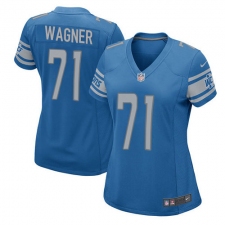 Women's Nike Detroit Lions #71 Ricky Wagner Game Light Blue Team Color NFL Jersey