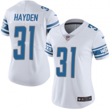 Women's Nike Detroit Lions #31 D.J. Hayden Limited White Vapor Untouchable NFL Jersey
