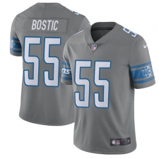 Youth Nike Detroit Lions #55 Jon Bostic Limited Steel Rush NFL Jersey