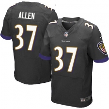 Men's Nike Baltimore Ravens #37 Javorius Allen Elite Black Alternate NFL Jersey
