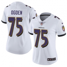 Women's Nike Baltimore Ravens #75 Jonathan Ogden Elite White NFL Jersey