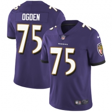 Youth Nike Baltimore Ravens #75 Jonathan Ogden Elite Purple Team Color NFL Jersey