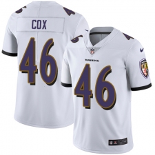 Youth Nike Baltimore Ravens #46 Morgan Cox Elite White NFL Jersey