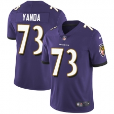 Youth Nike Baltimore Ravens #73 Marshal Yanda Elite Purple Team Color NFL Jersey