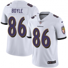 Youth Nike Baltimore Ravens #86 Nick Boyle Elite White NFL Jersey