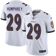 Youth Nike Baltimore Ravens #29 Marlon Humphrey Elite White NFL Jersey