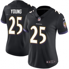 Women's Nike Baltimore Ravens #25 Tavon Young Elite Black Alternate NFL Jersey
