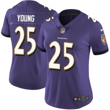 Women's Nike Baltimore Ravens #25 Tavon Young Elite Purple Team Color NFL Jersey