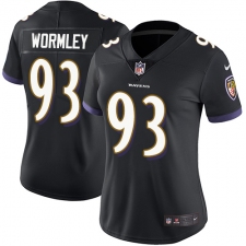 Women's Nike Baltimore Ravens #93 Chris Wormley Elite Black Alternate NFL Jersey