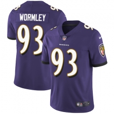 Youth Nike Baltimore Ravens #93 Chris Wormley Purple Team Color Vapor Untouchable Limited Player NFL Jersey