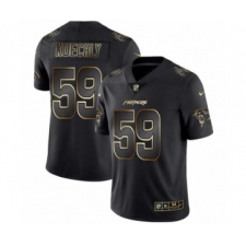 Men Carolina Panthers #59 Luke Kuechly Black Golden Edition 2019 Vapor Untouchable Limited Jersey