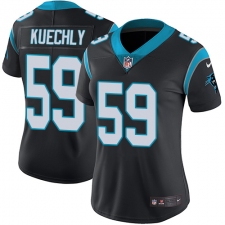 Women's Nike Carolina Panthers #59 Luke Kuechly Elite Black Team Color NFL Jersey