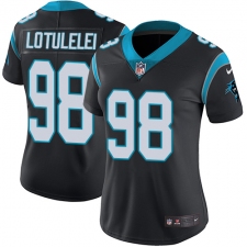Women's Nike Carolina Panthers #98 Star Lotulelei Black Team Color Vapor Untouchable Limited Player NFL Jersey