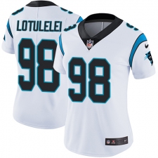 Women's Nike Carolina Panthers #98 Star Lotulelei White Vapor Untouchable Limited Player NFL Jersey