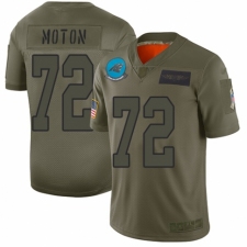 Women's Carolina Panthers #72 Taylor Moton Limited Camo 2019 Salute to Service Football Jersey