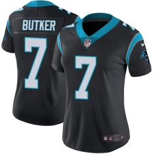 Women's Nike Carolina Panthers #7 Harrison Butker Elite Black Team Color NFL Jersey