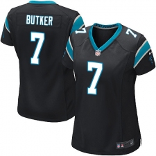Women's Nike Carolina Panthers #7 Harrison Butker Game Black Team Color NFL Jersey