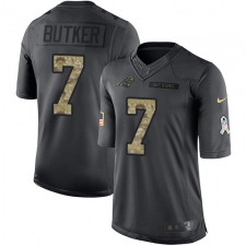Youth Nike Carolina Panthers #7 Harrison Butker Limited Black 2016 Salute to Service NFL Jersey