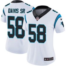 Women's Nike Carolina Panthers #58 Thomas Davis Elite White NFL Jersey