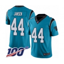 Men's Carolina Panthers #44 J.J. Jansen Limited Blue Rush Vapor Untouchable 100th Season Football Jersey