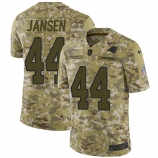 Men's Nike Carolina Panthers #44 J.J. Jansen Limited Camo 2018 Salute to Service NFL Jersey