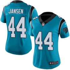 Women's Nike Carolina Panthers #44 J.J. Jansen Blue Alternate Vapor Untouchable Limited Player NFL Jersey