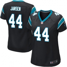 Women's Nike Carolina Panthers #44 J.J. Jansen Game Black Team Color NFL Jersey