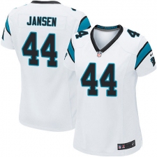 Women's Nike Carolina Panthers #44 J.J. Jansen Game White NFL Jersey