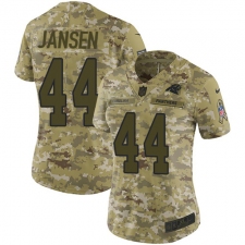 Women's Nike Carolina Panthers #44 J.J. Jansen Limited Camo 2018 Salute to Service NFL Jersey