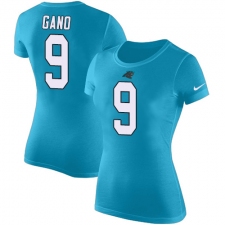 NFL Women's Nike Carolina Panthers #9 Graham Gano Blue Rush Pride Name & Number T-Shirt