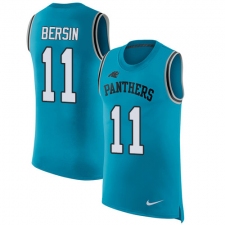 Men's Nike Carolina Panthers #11 Brenton Bersin Limited Blue Rush Player Name & Number Tank Top NFL Jersey
