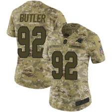Women's Nike Carolina Panthers #92 Vernon Butler Limited Camo 2018 Salute to Service NFL Jersey
