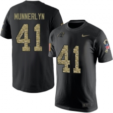 NFL Men's Nike Carolina Panthers #41 Captain Munnerlyn Black Camo Salute to Service T-Shirt