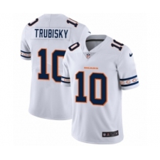 Men's Chicago Bears #10 Mitchell Trubisky White Team Logo Cool Edition Jersey