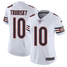 Women's Nike Chicago Bears #10 Mitchell Trubisky Elite White NFL Jersey