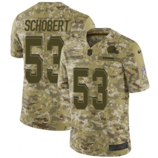 Youth Nike Cleveland Browns #53 Joe Schobert Limited Camo 2018 Salute to Service NFL Jersey