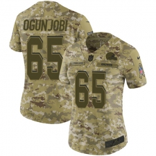 Women's Nike Cleveland Browns #65 Larry Ogunjobi Limited Camo 2018 Salute to Service NFL Jersey
