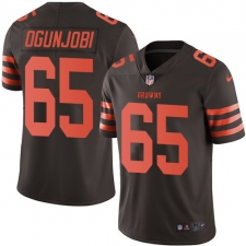 Youth Nike Cleveland Browns #65 Larry Ogunjobi Limited Brown Rush Vapor Untouchable NFL Jersey