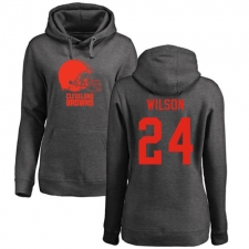 NFL Women's Nike Cleveland Browns #24 Howard Wilson Ash One Color Pullover Hoodie
